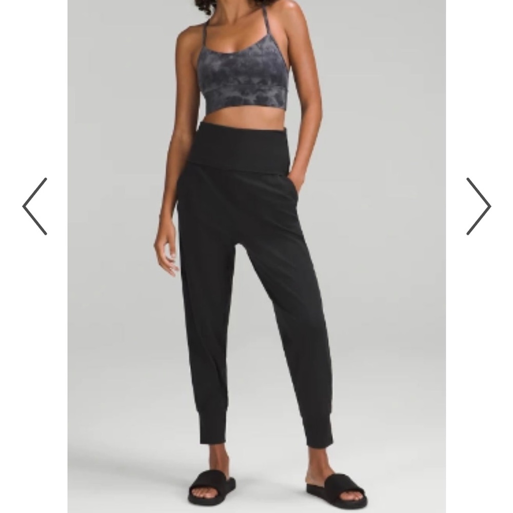 LULULEMON ALIGN™ SUPER-HIGH-RISE RIBBED-WAIST JOGGER *FULL LENGTH size 6 black